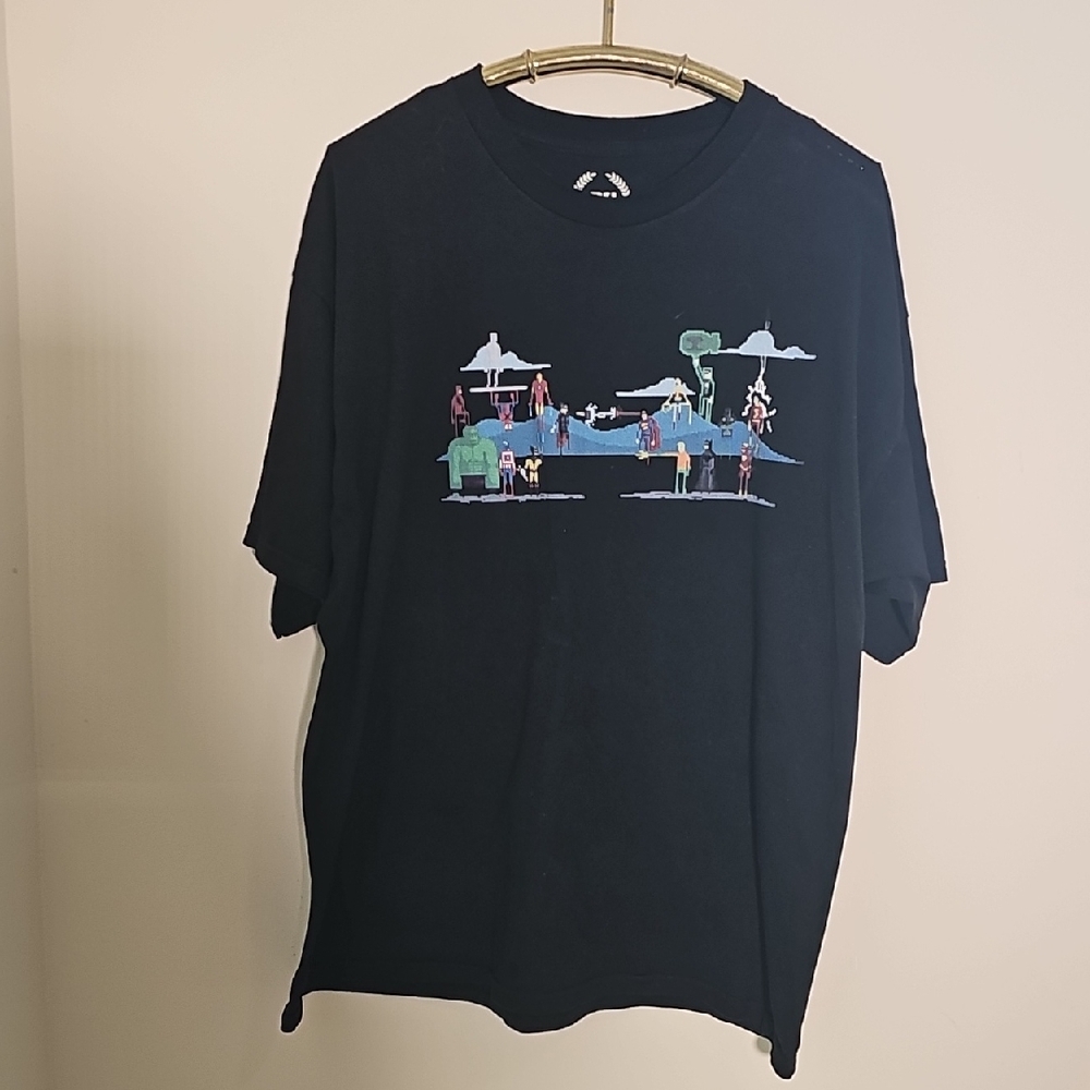 Black Graphic T-Shirt By Teepublic Size XXL Black. Great Used Condition.